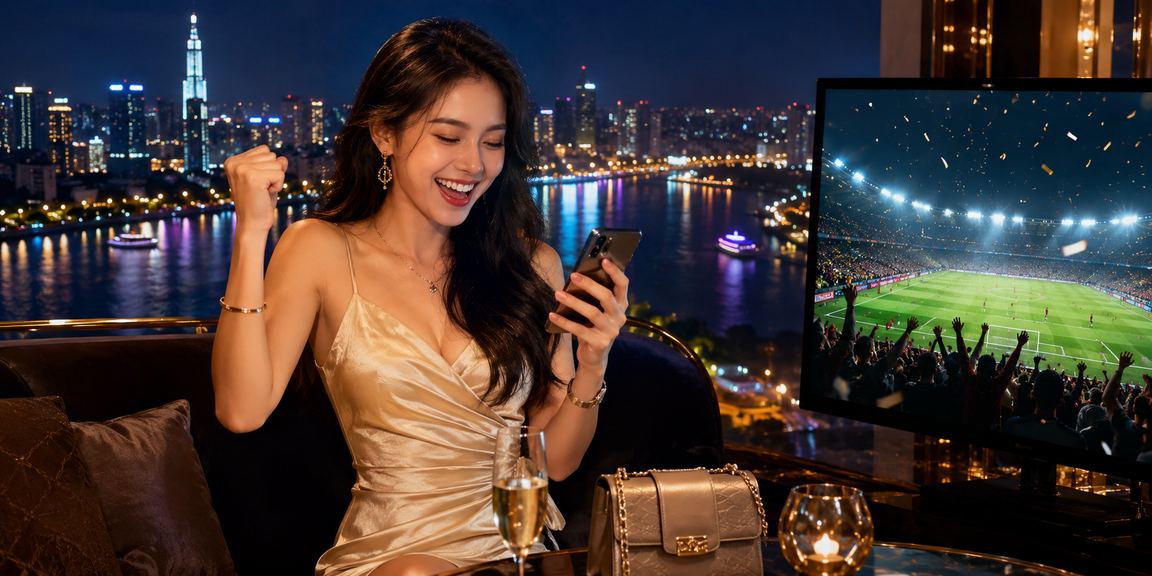 Người chơi VIP tại Sài Gòn kiểm tra kèo và bonus trên điện thoại trong không gian hiện đại